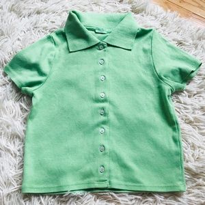 BRANDY MELVILLE GREEN CAROLINE TOP